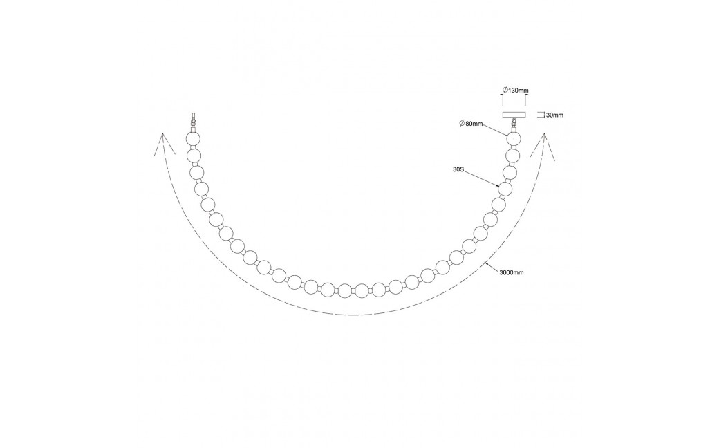 Light Prestige Lampa wisząca Dorado Rope 3 m złota LED CCT LP-002/3M CCT