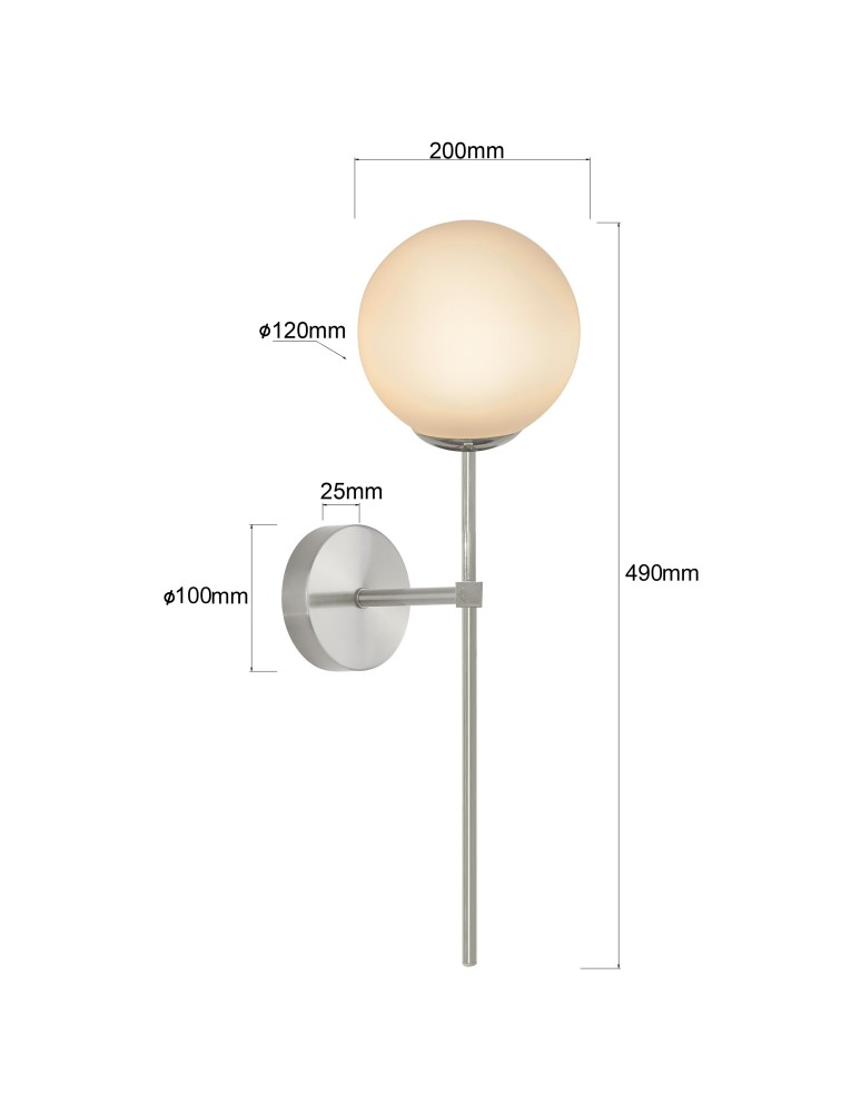Wall lamps spheres - Light Prestige Wall lamp Piruleta chrome IP44 1xG9 LP-008/1W CH - product kolory-swiatla.pl 4