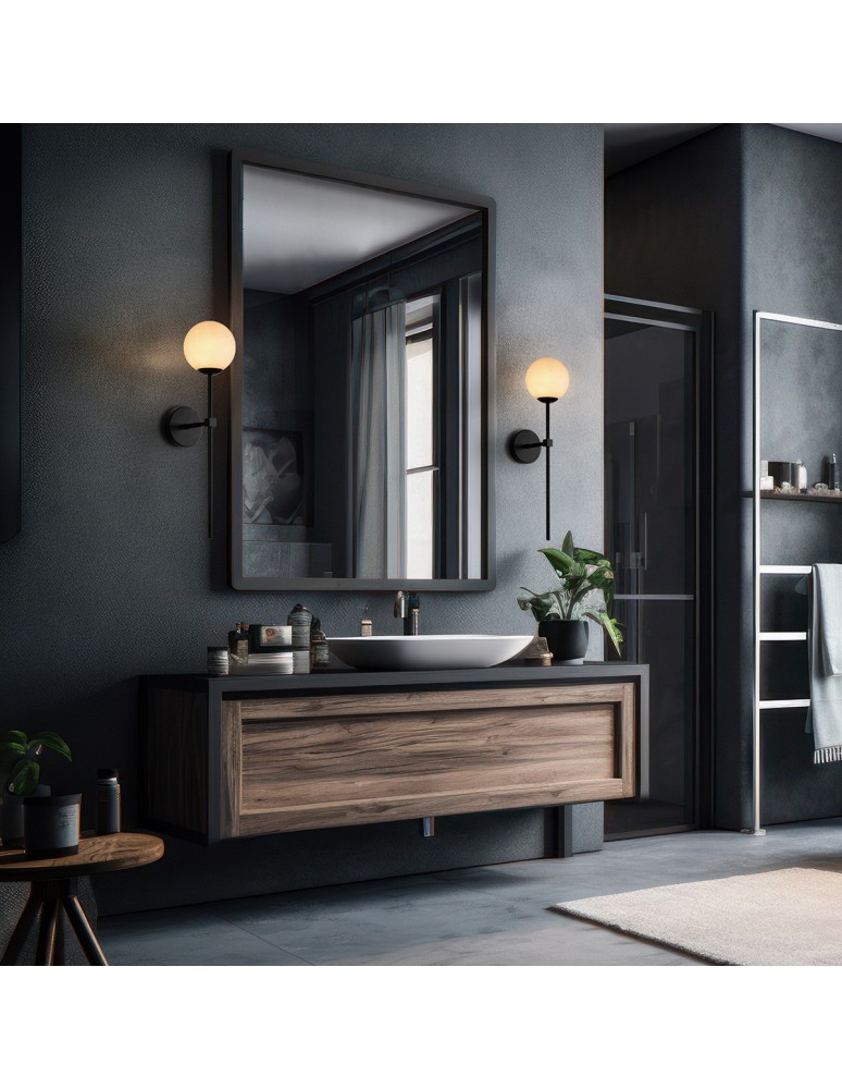 Wall lamps spheres - Light Prestige Wall lamp Piruleta black IP44 1xG9 LP-008/1W BK - product kolory-swiatla.pl 2