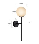 Wall lamps spheres - Light Prestige Wall lamp Piruleta black IP44 1xG9 LP-008/1W BK - product 4