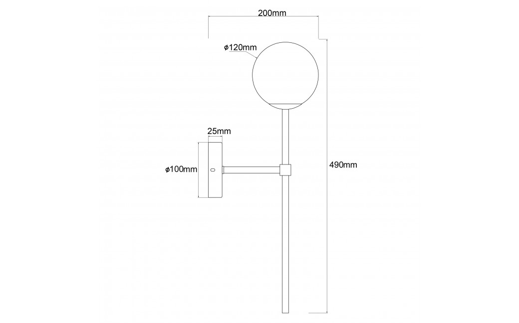 Light Prestige Kinkiet Piruleta czarny IP44 1xG9 LP-008/1W BK