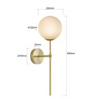 Wall lamps spheres - Light Prestige Wall lamp Piruleta gold IP44 1xG9 LP-008/1W GD - product 4