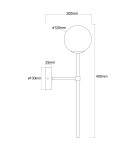 Wall lamps spheres - Light Prestige Wall lamp Piruleta gold IP44 1xG9 LP-008/1W GD - product 5