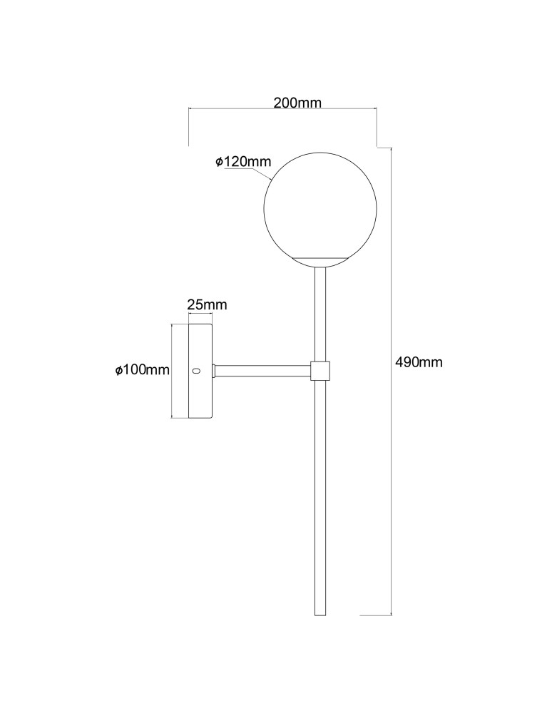 Wall lamps spheres - Light Prestige Wall lamp Piruleta gold IP44 1xG9 LP-008/1W GD - product kolory-swiatla.pl 5