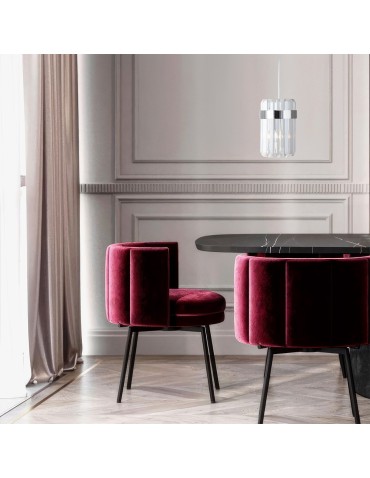 Light Prestige Vetro 1 chrome 1xE14 pendant lamp LP-2910/1P CH - product 2