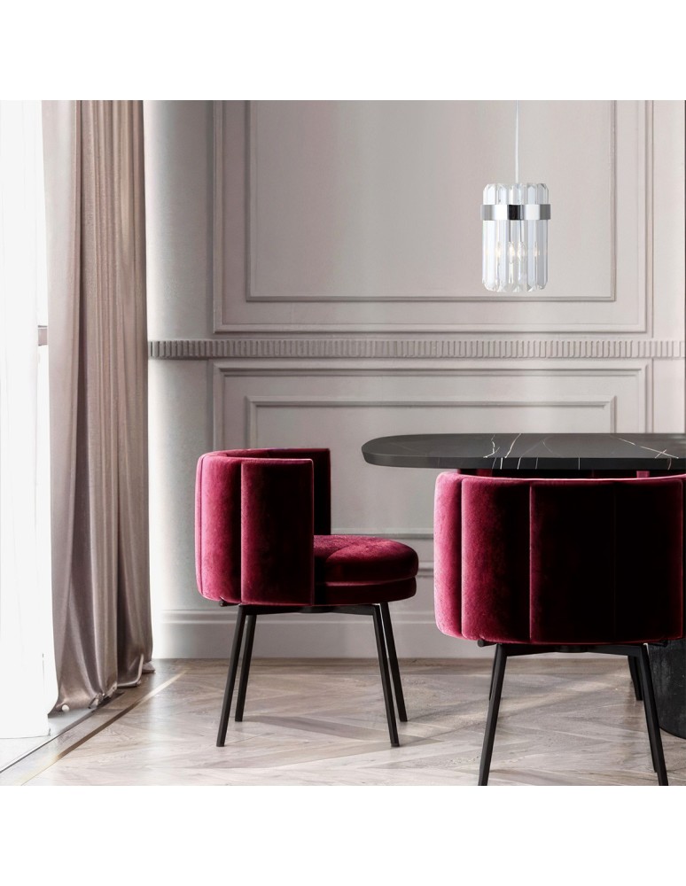 Single pendant lamps - Light Prestige Vetro 1 chrome 1xE14 pendant lamp LP-2910/1P CH - product kolory-swiatla.pl 2