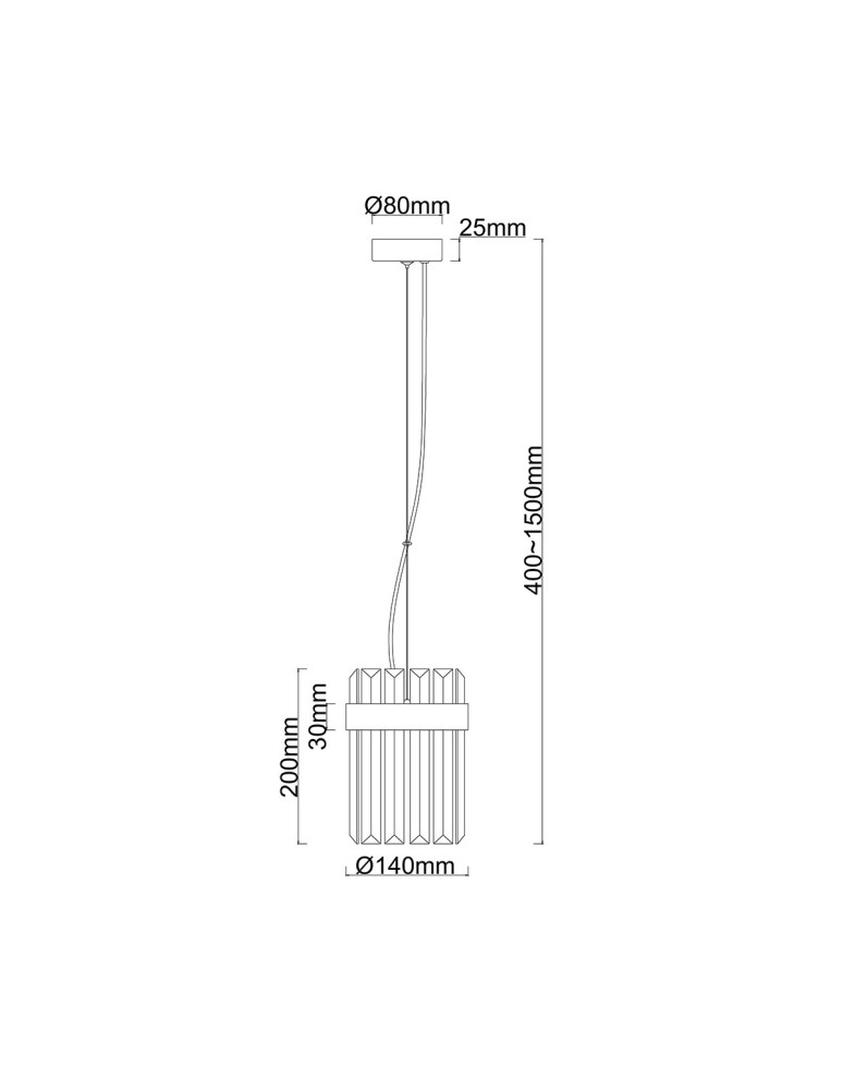 Single pendant lamps - Light Prestige Vetro 1 chrome 1xE14 pendant lamp LP-2910/1P CH - product kolory-swiatla.pl 6