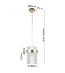 Single pendant lamps - Light Prestige Vetro 1 gold 1xE14 pendant lamp LP-2910/1P GD - product 4