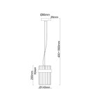 Single pendant lamps - Light Prestige Vetro 1 gold 1xE14 pendant lamp LP-2910/1P GD - product 5