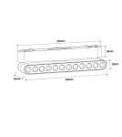 Magnetic rail lamps - Light Prestige Spotlight Magnetic Slim Blaze 12W LED 3000K white LP-616-MAG SLIM 12W 3WH. - product 3