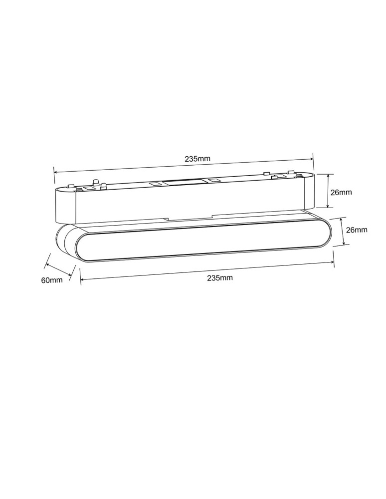 Magnetic rail lamps - Light Prestige Magnetic Slim Fizz 12W LED reflector 4000K white LP-626-MAG SLIM 12W 4WH. - product kolory-swiatla.pl 3