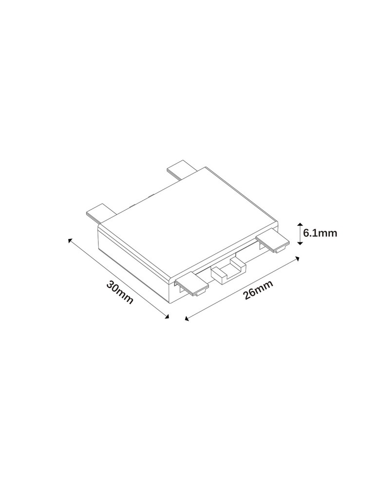 Accessories for magnetic busbars - Light Prestige Surface-mounted switch I Magnetic Slim white LP-656-MAG SLIM switch I SM WH - product kolory-swiatla.pl 3