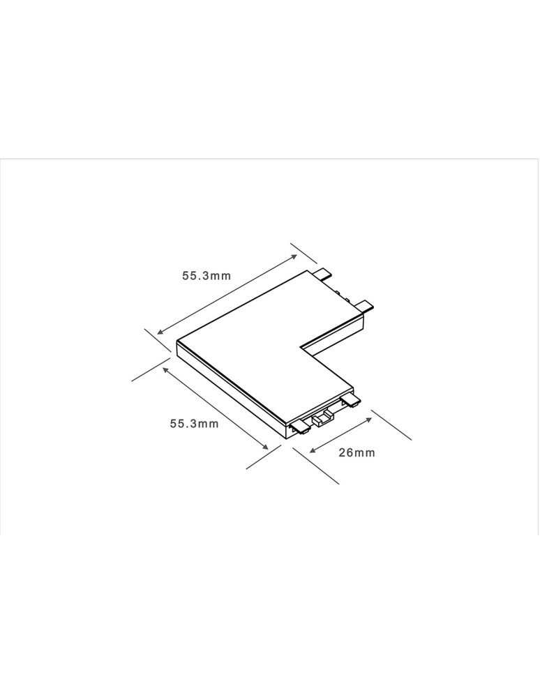 Accessories for magnetic busbars - Light Prestige Surface-mounted switch L Magnetic Slim black LP-656-MAG SLIM switch L SM BK. - product kolory-swiatla.pl 3
