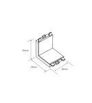 Accessories for magnetic busbars - Light Prestige Surface-mounted switch L ceiling-to-wall Magnetic Slim white LP-656-MAG SLIM L SM angle WH - product 3