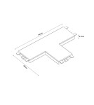 Accessories for magnetic busbars - Light Prestige Surface-mounted switch T Magnetic Slim white LP-656-MAG SLIM switch T SM WH - product 3