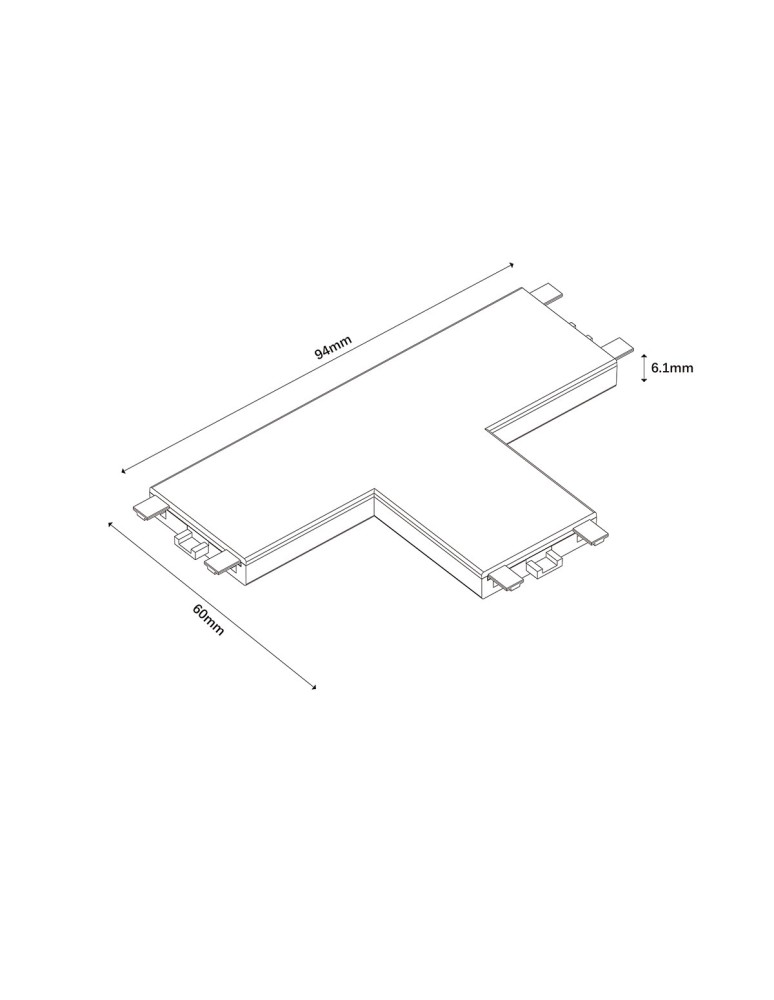 Accessories for magnetic busbars - Light Prestige T Magnetic Slim surface-mounted switch black LP-656-MAG SLIM switch T SM BK. - product kolory-swiatla.pl 3