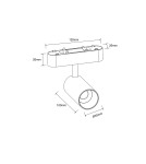 Magnetic rail lamps - Light Prestige Magnetic Slim Veltra Spotlight 10W LED 3000K black LP-606-MAG SLIM 10W 3BK - product 3