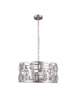 ITALUX MOMENTO Wisząca Srebrny 6xE14 PND-43400-6