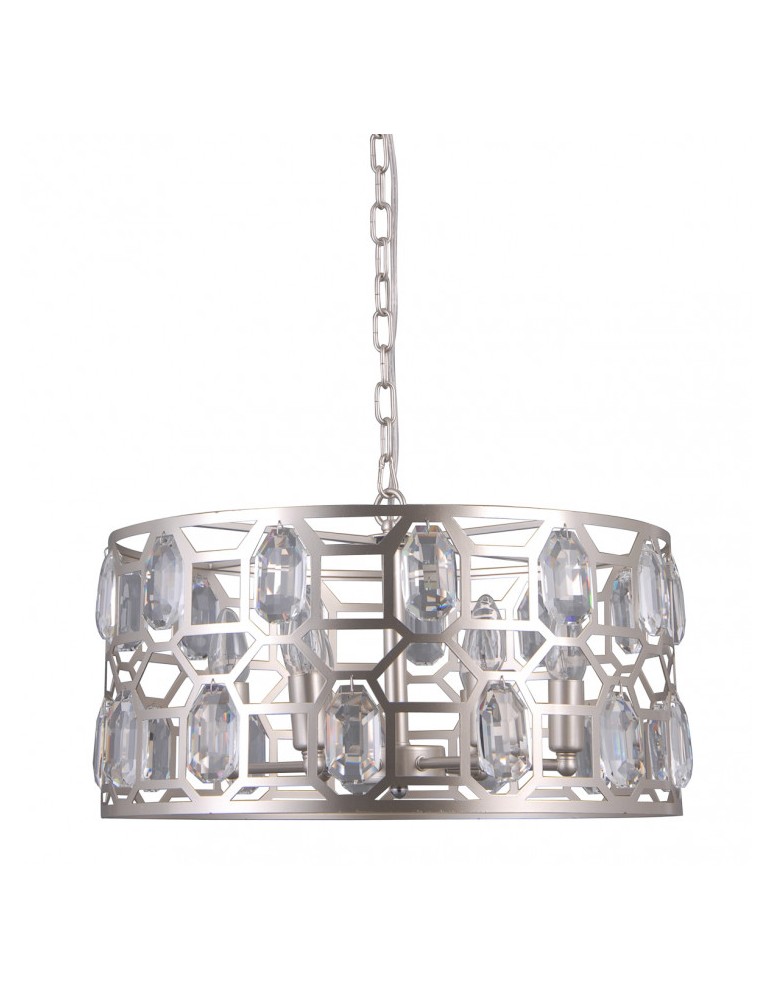 Glamour chandeliers - ITALUX MOMENTO Pendant Silver 6xE14 PND-43400-6 - product kolory-swiatla.pl 2