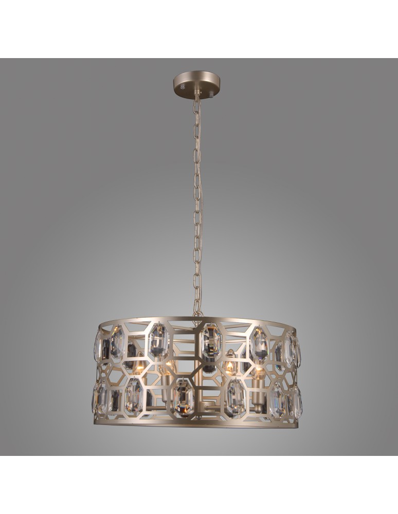Glamour chandeliers - ITALUX MOMENTO Pendant Silver 6xE14 PND-43400-6 - product kolory-swiatla.pl 3
