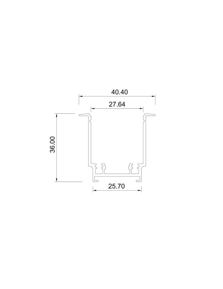 Magnetic rails - Light Prestige 2m Magnetic Slim flush rail white LP-656-MAG SLIM 2m RS WH - product kolory-swiatla.pl 3