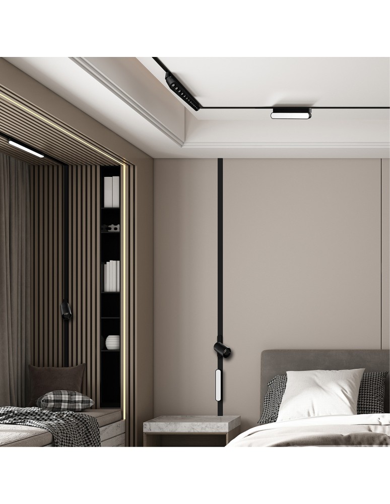 Magnetic rails - Light Prestige 2m Magnetic Slim flush rail black LP-656-MAG SLIM 2m RS BK - product kolory-swiatla.pl 2