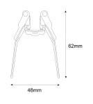 Accessories for magnetic busbars - Light Prestige Magnetic Slim flush mount bracket LP-656-MAG SLIM RS bracket - product 3