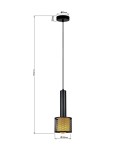 Single pendant lamps - Light Prestige Amo pendant lamp black 1xE27 LP-0702/1P BK - product 4