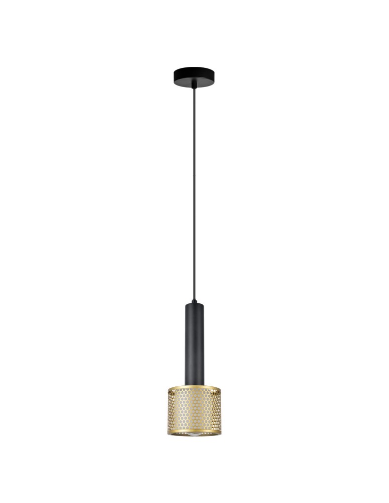 Single pendant lamps - Light Prestige Amo gold-black pendant lamp 1xE27 LP-0702/1P GD - product kolory-swiatla.pl 1