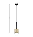 Single pendant lamps - Light Prestige Amo gold-black pendant lamp 1xE27 LP-0702/1P GD - product 4