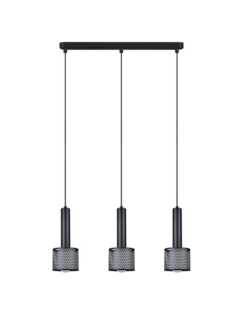 Pendant lamps on a strip - Light Prestige Amo pendant lamp black 3xE27 LP-0702/3L BK - product kolory-swiatla.pl 1
