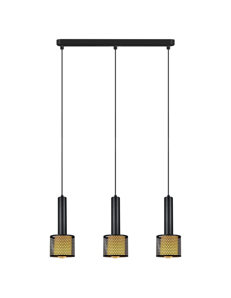 Pendant lamps on a strip - Light Prestige Amo pendant lamp black 3xE27 LP-0702/3L BK - product kolory-swiatla.pl 4