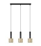 Pendant lamps on a strip - Light Prestige Amo black-gold pendant lamp 3xE27 LP-0702/3L GD - product 1