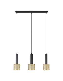 Light Prestige Lampa wisząca Amo czarno-złota 3xE27 LP-0702/3L GD