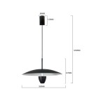 Scandinavian style pendant lamps - Light Prestige Ufo M black LED CCT pendant lamp LP-0408/1P M BK - product 6