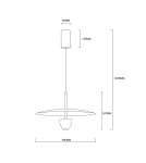 Scandinavian style pendant lamps - Light Prestige Ufo M black LED CCT pendant lamp LP-0408/1P M BK - product 7