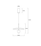 Scandinavian style pendant lamps - Light Prestige Ufo S black LED CCT pendant lamp LP-0408/1P S BK - product 7