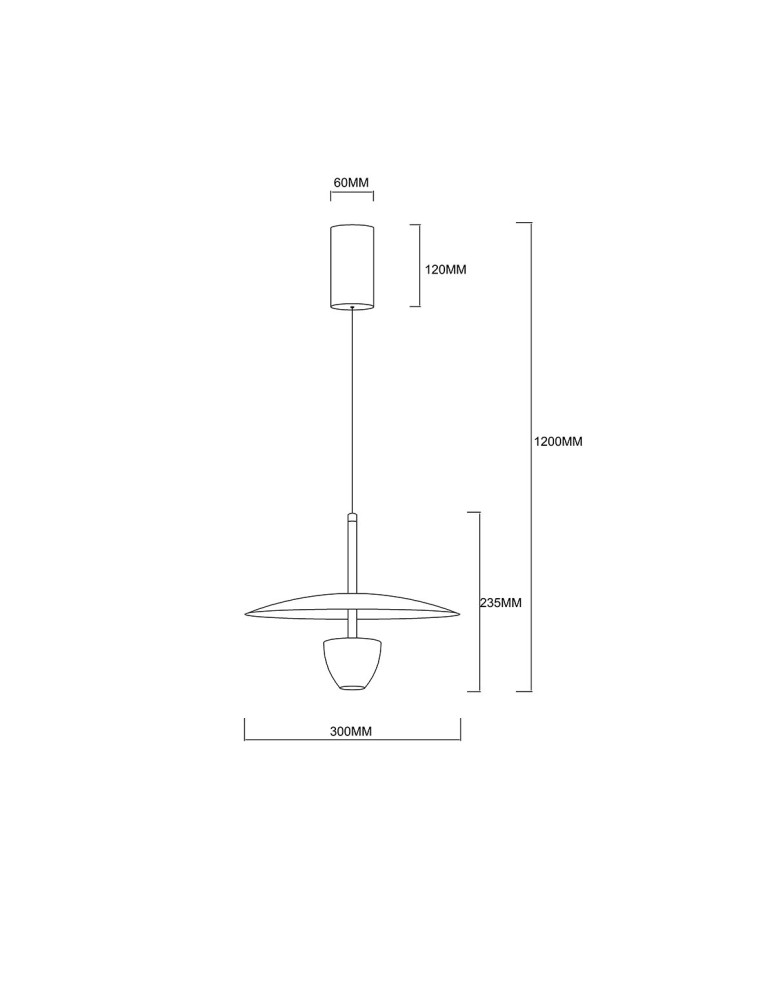 Scandinavian style pendant lamps - Light Prestige Ufo S black LED CCT pendant lamp LP-0408/1P S BK - product kolory-swiatla.pl 7