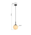 Pendant lamps spheres - Light Prestige Dorado pendant lamp black 1xE14 LP-002/1P BK - product 4