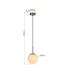 Pendant lamps spheres - Light Prestige Dorado pendant lamp gold 1xE14 LP-002/1P - product 4