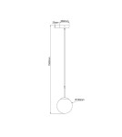 Pendant lamps spheres - Light Prestige Dorado pendant lamp gold 1xE14 LP-002/1P - product 5