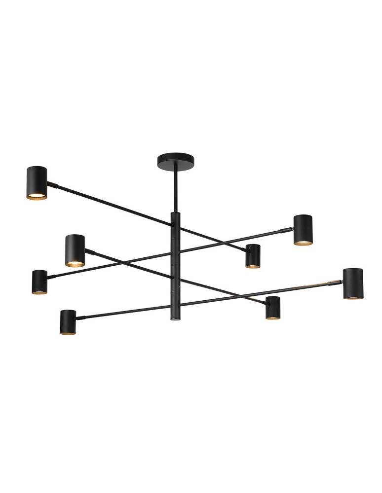 Modern pendant lamps - Light Prestige Snow 8 pendant lamp black 8xGU10 LP-731/8P BK - product kolory-swiatla.pl 1