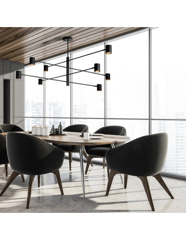 Light Prestige Snow 8 pendant lamp black 8xGU10 LP-731/8P BK - product 2