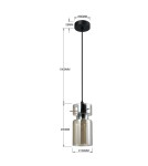 Single pendant lamps - Light Prestige Single pendant lamp Nivio smoke 1xE27 LP-2811/1P AM - product 4