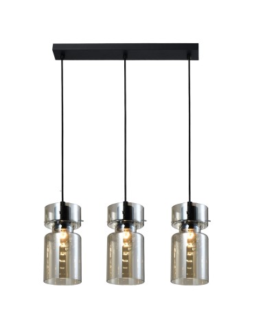Light Prestige Nivio smoky triple pendant lamp 3xE27 LP-2811/3L AM