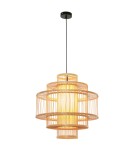 Boho pendant lamps - Light Prestige Stela rattan pendant lamp 1xE27 LP-2026/1P - product 3