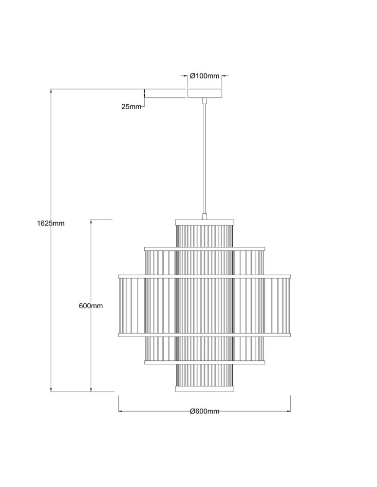 Boho pendant lamps - Light Prestige Stela rattan pendant lamp 1xE27 LP-2026/1P - product kolory-swiatla.pl 7