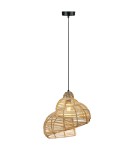 Boho pendant lamps - Light Prestige Ratan pendant lamp Shella 40cm light wood 1xE27 LP-1806/1P 40cm. - product 1