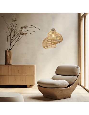 Light Prestige Ratan pendant lamp Shella 40cm light wood 1xE27 LP-1806/1P 40cm. - product 2