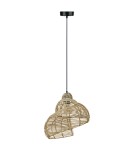 Boho pendant lamps - Light Prestige Ratan pendant lamp Shella 40cm light wood 1xE27 LP-1806/1P 40cm. - product 3